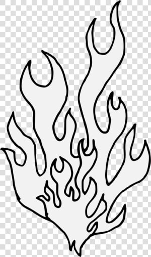 Flames Clipart Traceable   Outline Flames Clipart  HD Png Download