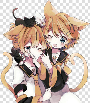 Transparent Neko Png   Cute Anime Neko Couple  Png Download