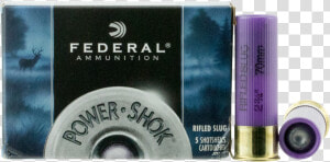 Federal F164rs Power shok Rifled Slug 16 Gauge   Federal Game Shok Heavy Field Loads Lead Shotshells  HD Png Download