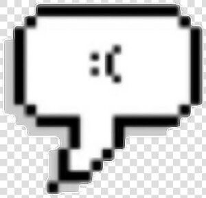  pixel  pixels  sad  sadface  smilies  emoticon  emoji   Pixel Speech Bubble Ew  HD Png Download