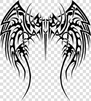 Art symmetry monochrome Photography   Tribal Wings Tattoo Designs  HD Png Download