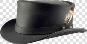 Marlow Hat W lt Hat Band  amp  Feather   Short Leather Top Hat  HD Png Download