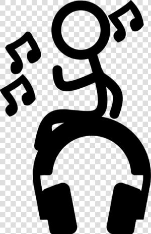 Transparent Stickman Png   Stick Figure Listening To Music  Png Download