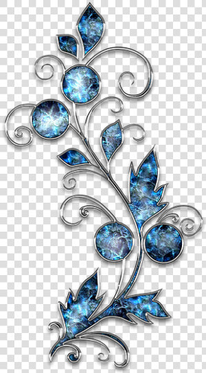 Decor  Ornament  Jewelry  Flower  Blue  Silver   Samsung J4 Plus Cases For Girls  HD Png Download