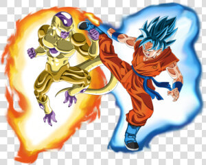 Gold Frieza Vs Ssgss Goku Aura By Eymsmiley d8zo7xa   Dbs Goku Vs Golden Frieza  HD Png Download