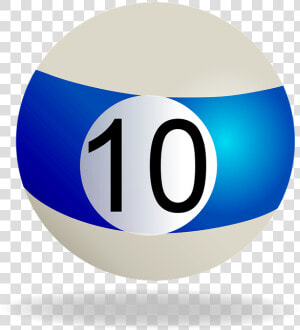 Billiard  Billiard Ball Blue Striped  10  Pool  Ball   Bola 10 Png  Transparent Png