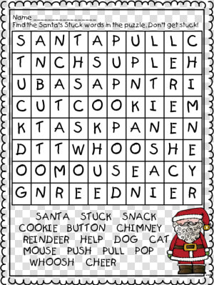 Christmas Word Search Grade 1  HD Png Download