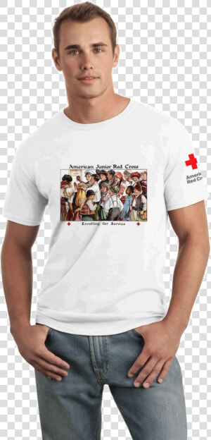 Unisex T Shirt With American Junior Red Cross Kids   Gildan 64000 Unisex Softstyle  HD Png Download