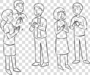 Group Of People Clapping Their Hands As Part Of Copy   People Clapping Easy Drawing  HD Png Download