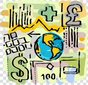 Vector Illustration Of International Finance Planet  HD Png Download