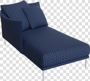 Preview Of Gentry Blue Chaise Lounge Short Armrest   Bed Frame  HD Png Download