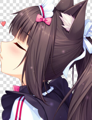  anime  neko  nekopara  freetoedit   Nekopara Kashou And Chocola Kiss  HD Png Download