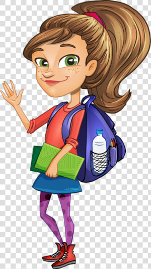 Girl Student Clipart   Female Student Clip Art  HD Png Download