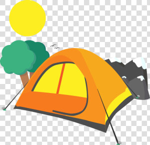 Camping Tent Computer File   Cartoon Camping Materials  HD Png Download