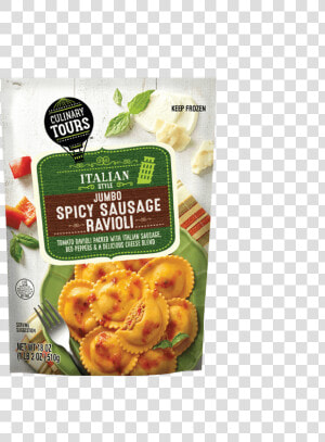 Italian Style Jumbo Spicy Sausage Ravioli   Convenience Food  HD Png Download