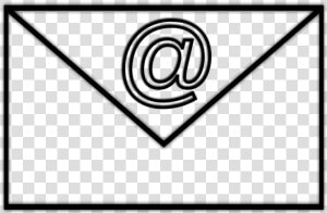 Email Clipart White Object   Email Clipart Black And White  HD Png Download