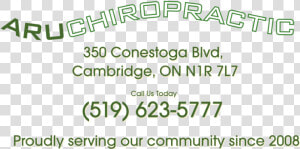 Aru Chiropractic Cambridge Ontario Chiropractor Massage   Community  HD Png Download