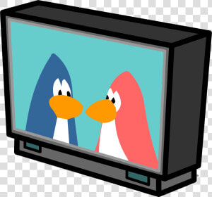 Big Screen Tv Sprite   Flat Screen Cartoon Tv Clipart  HD Png Download