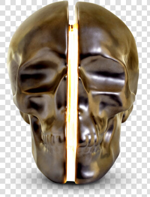 Yorick Skull Lamp  Platinum Hand Painted 0   Skull  HD Png Download