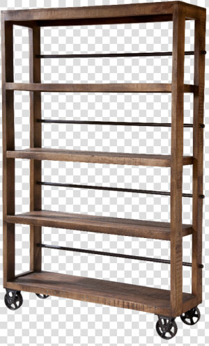 Perfect For Modern Spaces  The Hayden Wheeled Wood   Shelf  HD Png Download