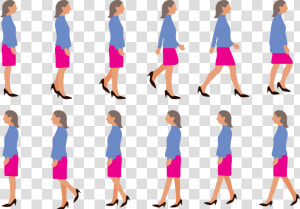 Walk Cycle Walking Woman   Woman Walking Cycle Png  Transparent Png