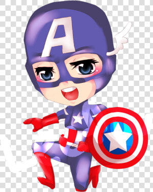 Captain America Clipart Girl   Captain America Girl Cartoon  HD Png Download