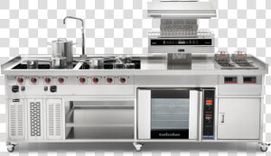 Commercial Induction Range With Hobs Fryer Grill Oven   Kitchen  HD Png Download