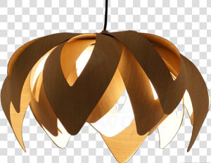 Tulip Pendant Light In Wood Mike Vanbelleghem Pion   Fineer Hout Lampen  HD Png Download