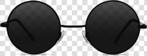 Retro Round Metal Hippie Sunglasses   Circle Sunglasses Black  HD Png Download