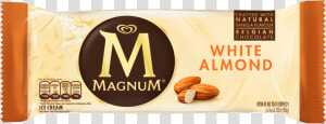 63520 Magnum White Almond 80ml Wrapper Id 3d Pack Shot   Magnum Ice Cream White  HD Png Download