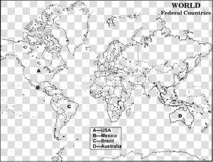 India Map Outline Png  identify And Shade Three Federal   Federal Countries In The World Map  Transparent Png