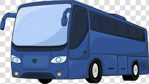 Airport Bus Transport Transit Bus Car   Shuttle Bus Clipart Cartoon Bus  HD Png Download