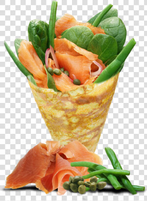 T Swirl Crepe Smoked Salmon  HD Png Download