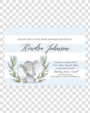 Transparent Bridal Shower Clipart For Invitations   Free Editable Baby Shower Invitation Templates Elephants  HD Png Download