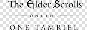 Eso One Tamriel   Elder Scrolls Online Black Logo  HD Png Download