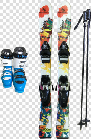 Wholesale Outdoor Skis Set With Ski Pole Ski Boot And   Ski Binding  HD Png Download