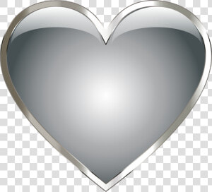 Heart organ steel   Silver Heart Clipart  HD Png Download