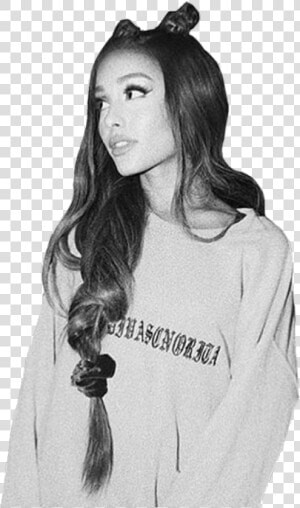  arianagrande  ariana  grande  black  white   Girl  HD Png Download