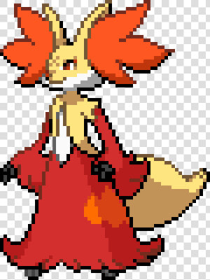 Delphox Pokemon Pixel Art  HD Png Download