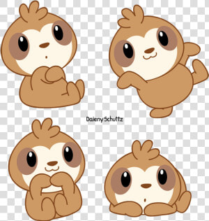 Cute Sloth Png   Kawaii Sloth Png  Transparent Png