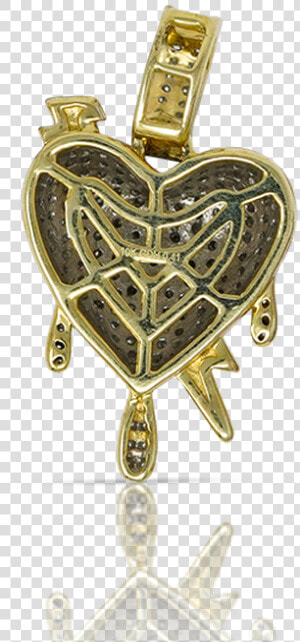 10k Yellow Gold Ladies Bolt Heart Pendant   Locket  HD Png Download