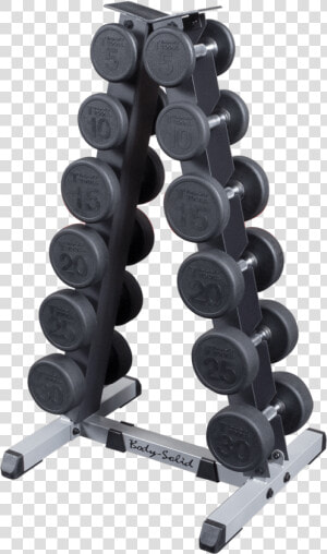 Body Solid Dual Sidrd Vertical Dumbbell Rack With Rubber   6 Pair Vertical Dumbbell Rack  HD Png Download