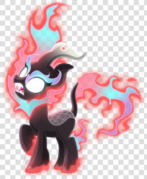 Sugaryicecreammlp  Blank Eyes  Female  Fire  Kirin    My Little Pony Angry Kirin  HD Png Download