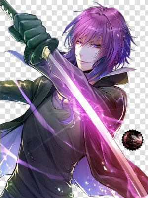 Purple Haired Anime Boy   Purple Haired Anime Guy  HD Png Download