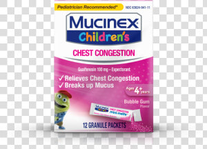 Children’s Mucinex® Chest Congestion Mini melts™  Bubblegum    Analgesic  HD Png Download