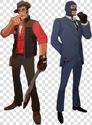 Tf2 Sniper And Spy  HD Png Download