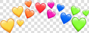  heartcrown  rainbow  heart  crown  herzenkrone  regenbogen   Rainbow Heart Emoji Png  Transparent Png