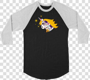 Sugar Skull Unicorn Baseball Tee   Raglan Sleeve  HD Png Download