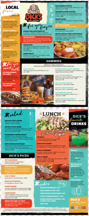 Dick  39 s Last Resort Menu Pigeon Forge  HD Png Download