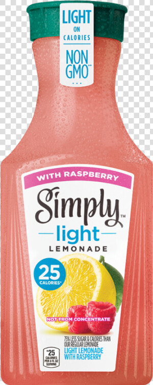 Simply Light Lemonade With Raspberry   Orange Juice Png Bottle  Transparent Png